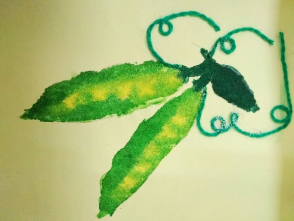 Аппликация горошины