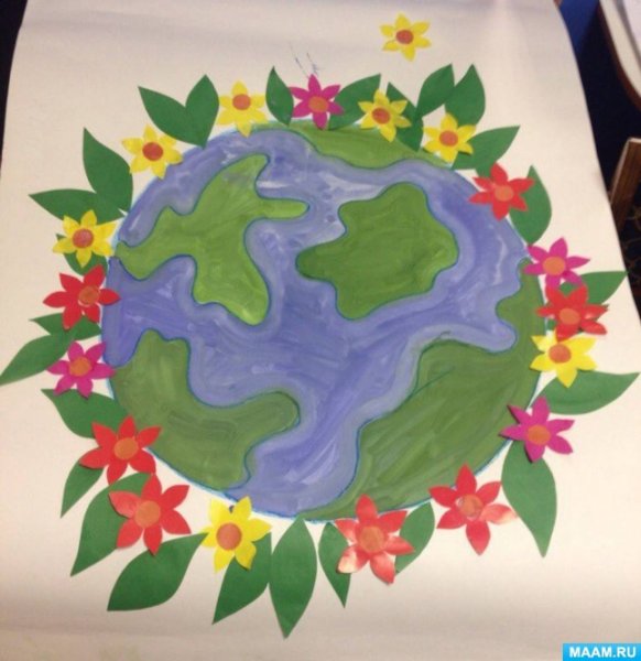 Аппликация Цвети земля