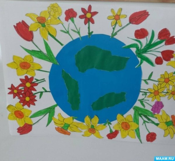 Аппликация Цвети земля