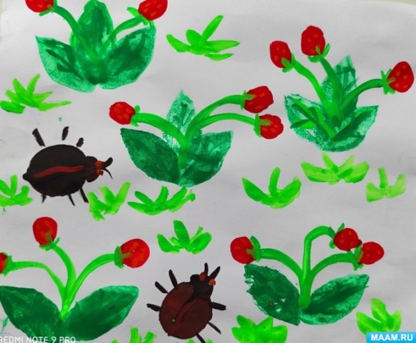 Рисование земляника средняя группа