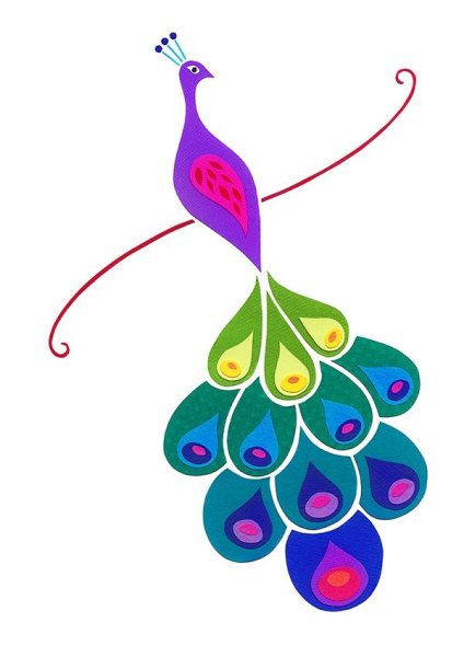 Аппликация Павлин