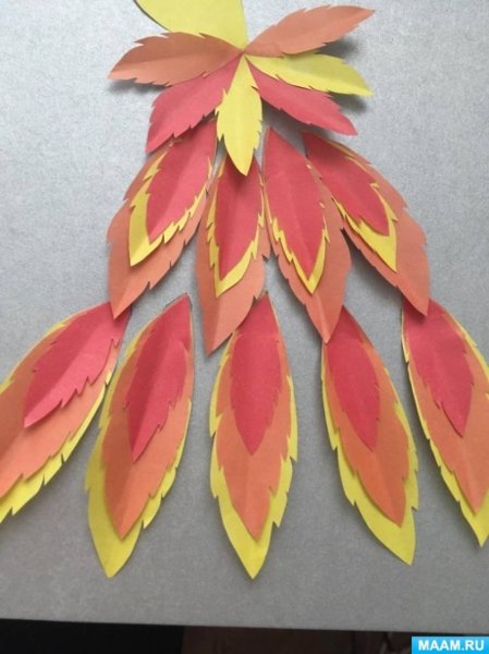 Объемная аппликация Жар птица