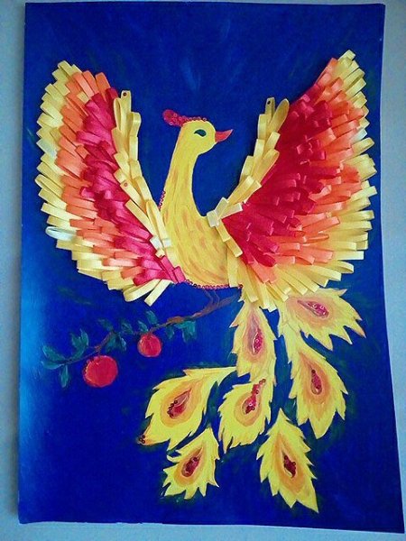 Аппликация Жар птица