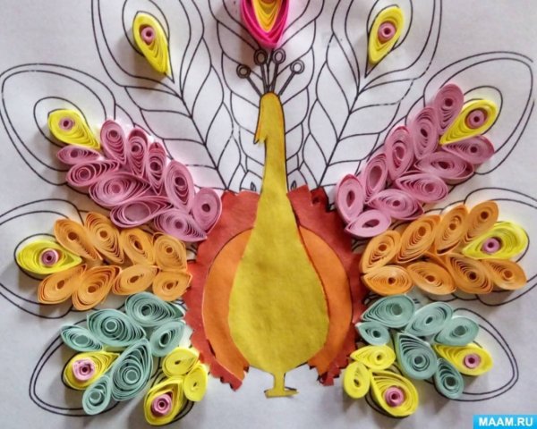 Аппликация Жар птица