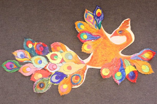 Аппликация Жар птица