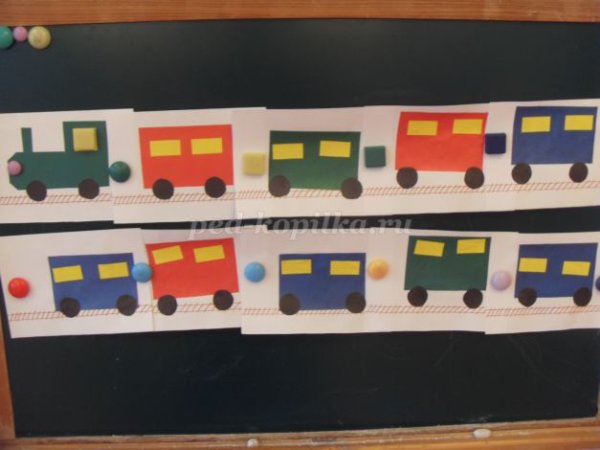 Аппликация поезд в подготовительной группе
