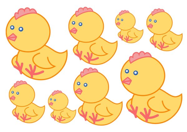 Трафарет цыпленка для аппликации