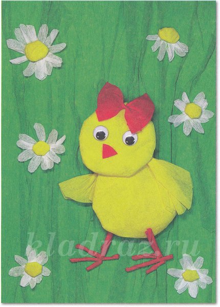 Аппликация цыпленок