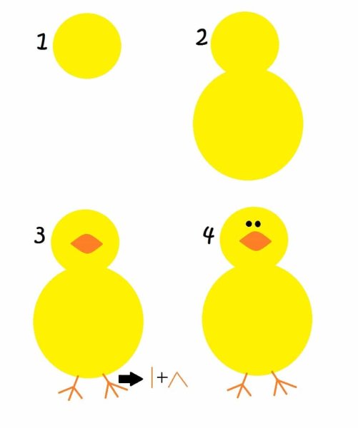 Аппликация цыпленок в младшей группе
