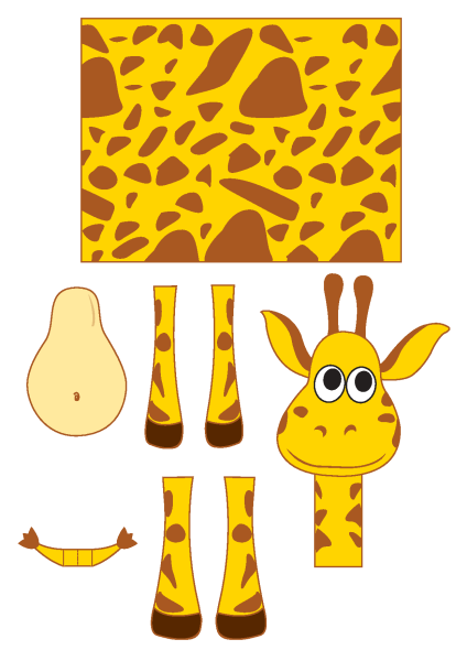 Жираф из бумаги для детей