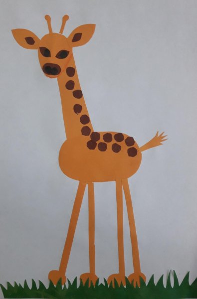 Поделка Жираф из картона