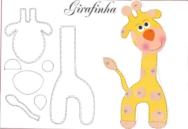 Жираф аппликация для детей