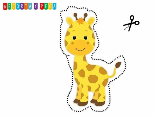 Трафарет жирафа для аппликации