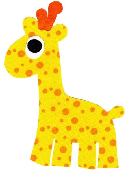 Аппликация Жираф для детей 3-4