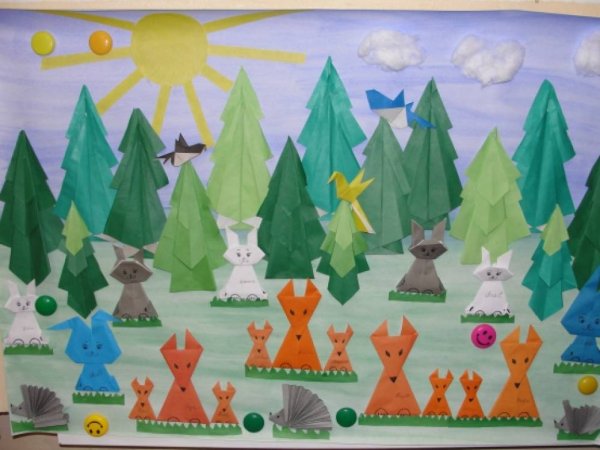 Коллективная работа животные леса