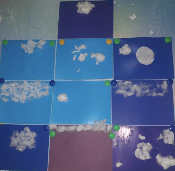 Аппликация облака средняя