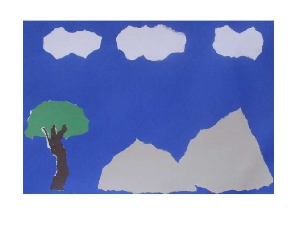 Обрывание бумаги аппликация