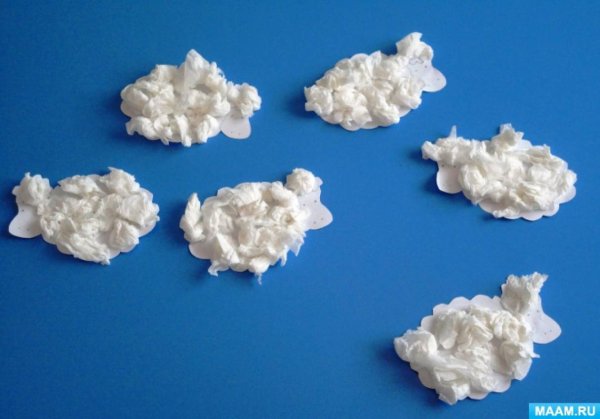 Тучки из салфеток