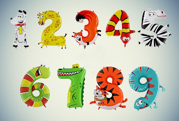 Цифры животные