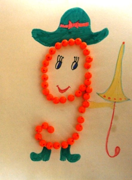 Аппликация из цифр