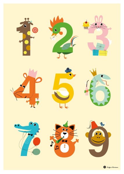 Цифры в виде животных