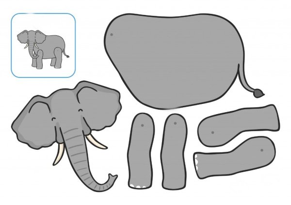 Аппликация слон