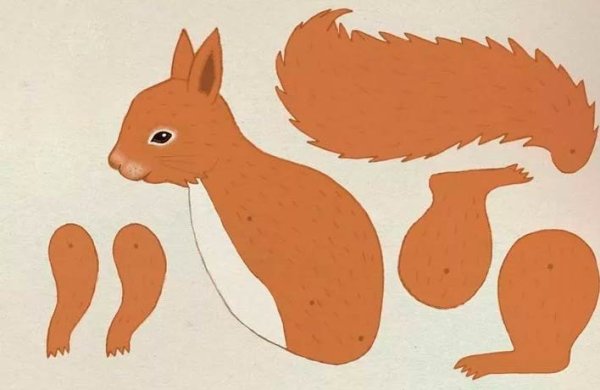 Аппликация Белочка