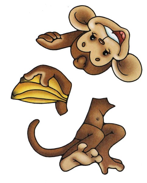 Аппликация обезьяна