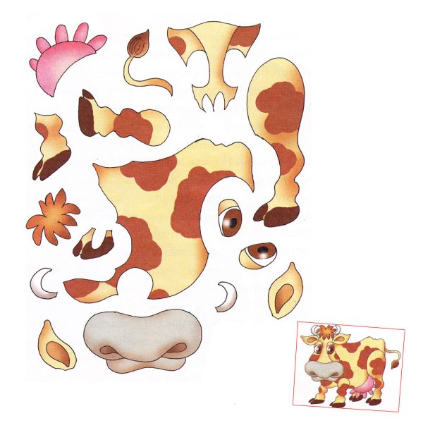 Аппликации животных для детей