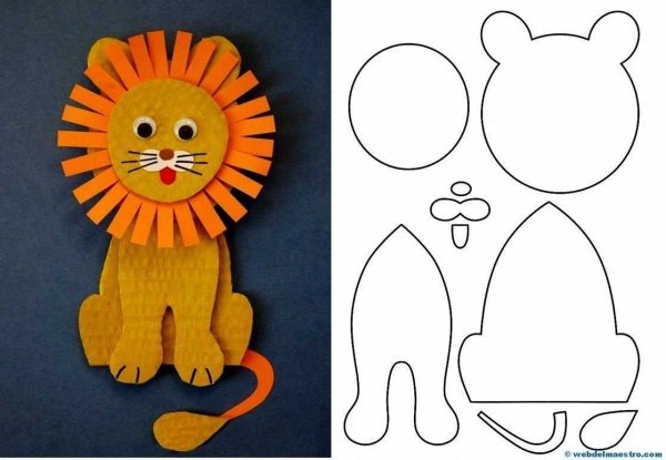 Объемная аппликация Лев