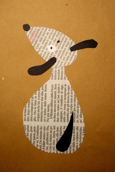 Аппликация из газет