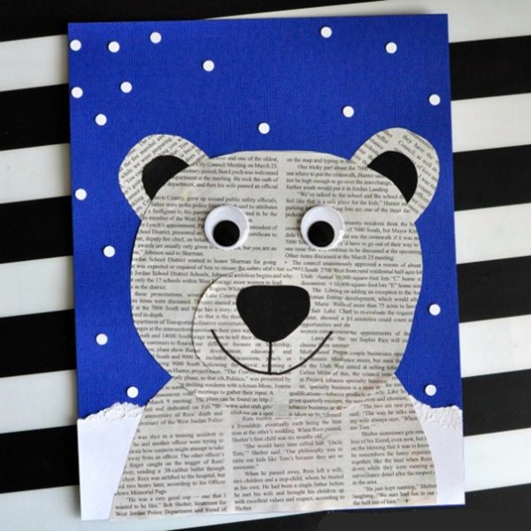 Поделка медведь из бумаги