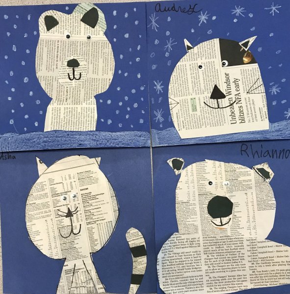 Аппликация из газет