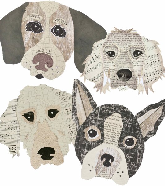 Аппликация животных из газет