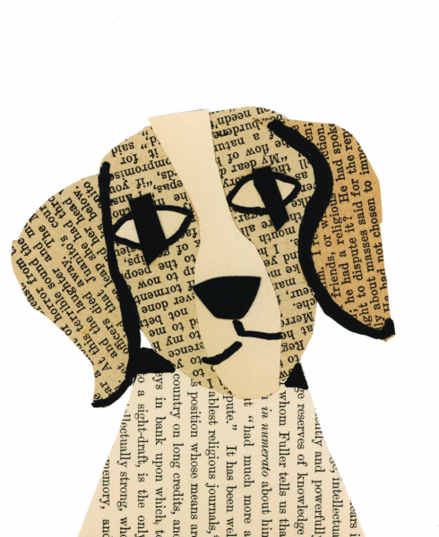 Аппликация из старых газет