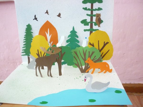 Аппликация на тему леса