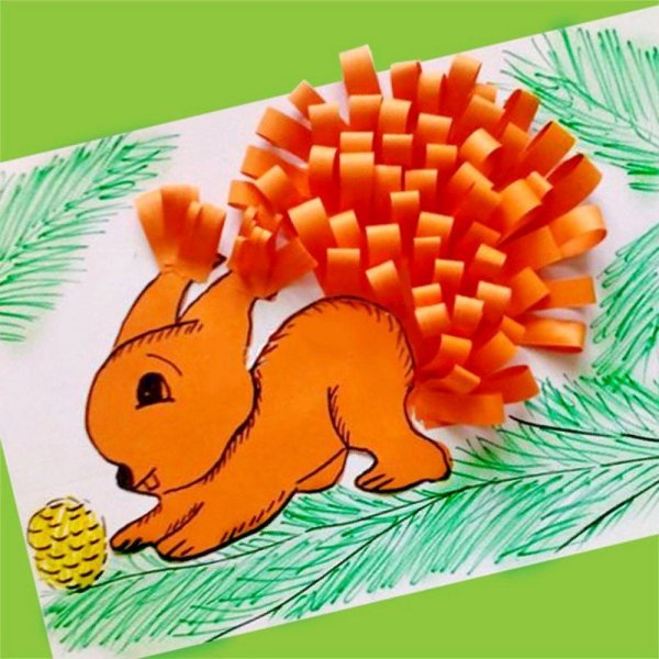 Аппликация из бумаги