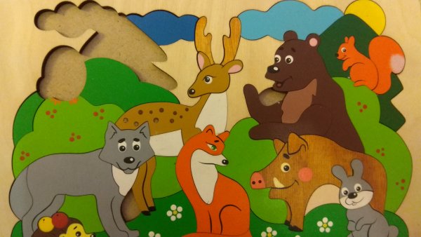 Аппликация животные леса