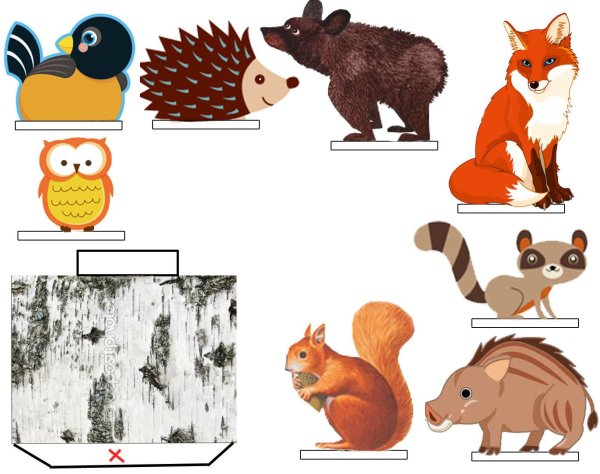 Лесные животные для детей