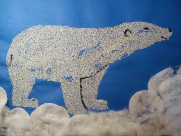 Аппликация на тему белый медведь