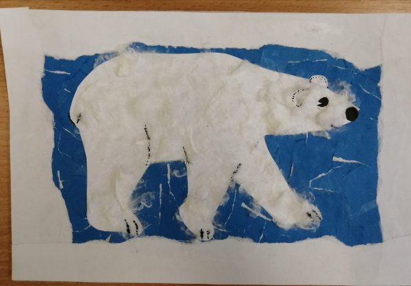 Аппликация белый медведь в старшей группе