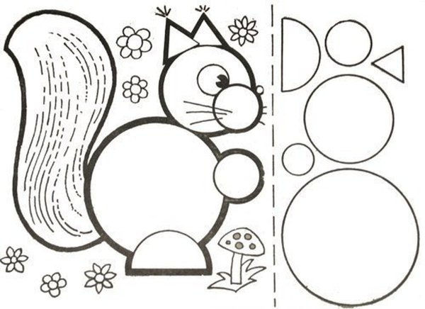 Аппликация из геометрических фигур