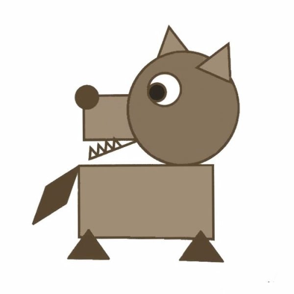 Животные из геометрических фигур