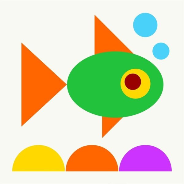 Аппликация из геометрических фигу