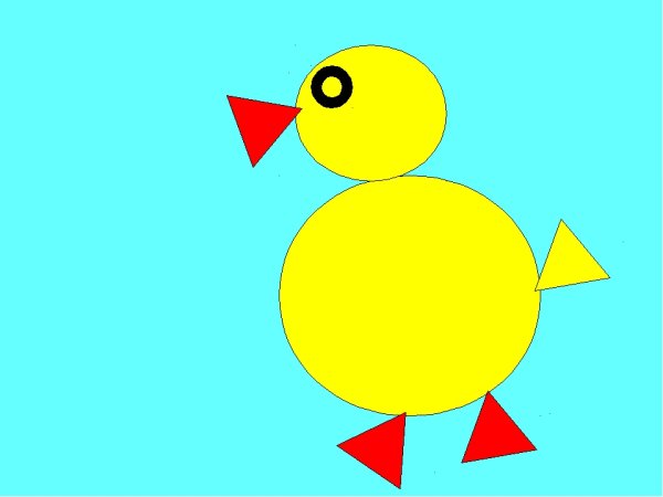 Аппликация из геометрических фигу