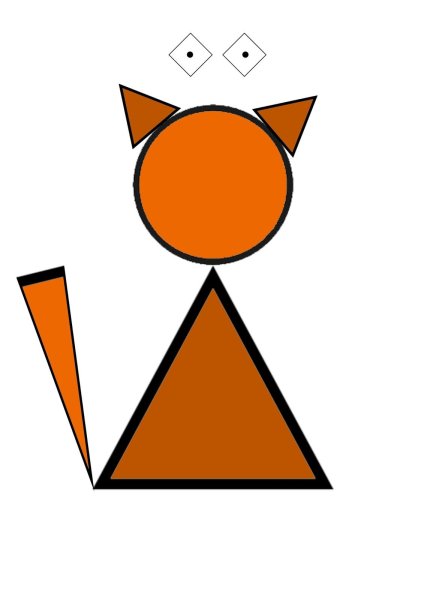 Аппликация из геометрических фигур