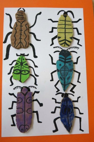 Аппликация для детей насекомые