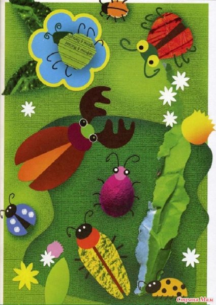 Летние аппликации для детей