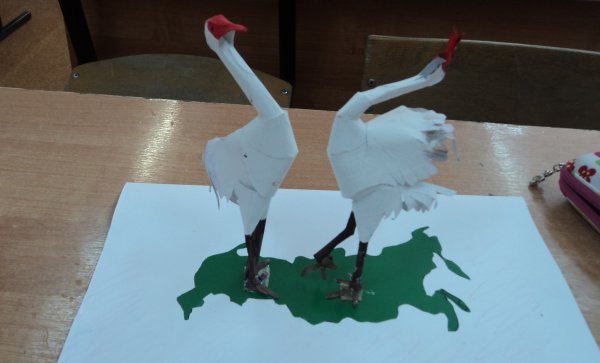 Аппликация журавль