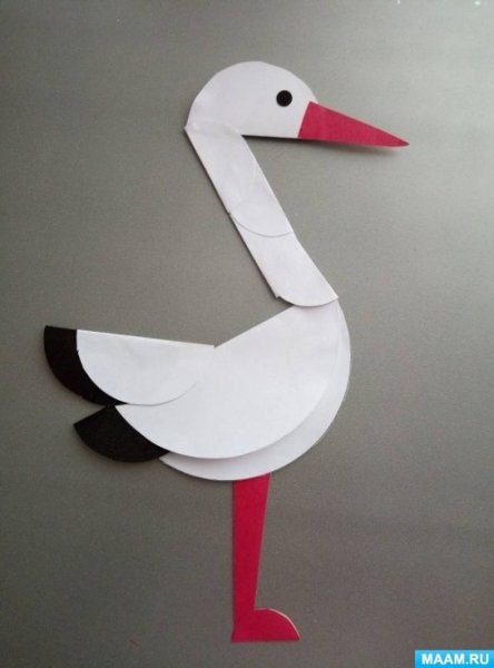 Поделка Аист из бумаги